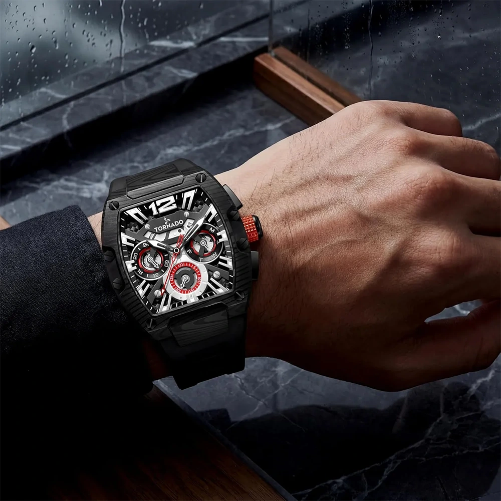 https://watchpalace.in/product/men-analogue-wrist-watch-t23105l-bfbb/ Tornado Xenith Men's Multifunction Black Dial Watch - T23105L-BFBB - Image 6