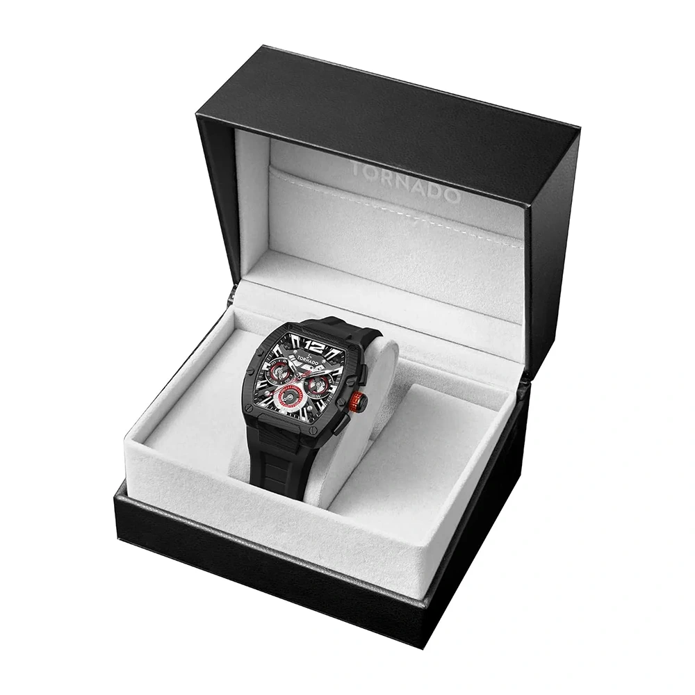 https://watchpalace.in/product/men-analogue-wrist-watch-t23105l-bfbb/ Tornado Xenith Men's Multifunction Black Dial Watch - T23105L-BFBB - Image 5