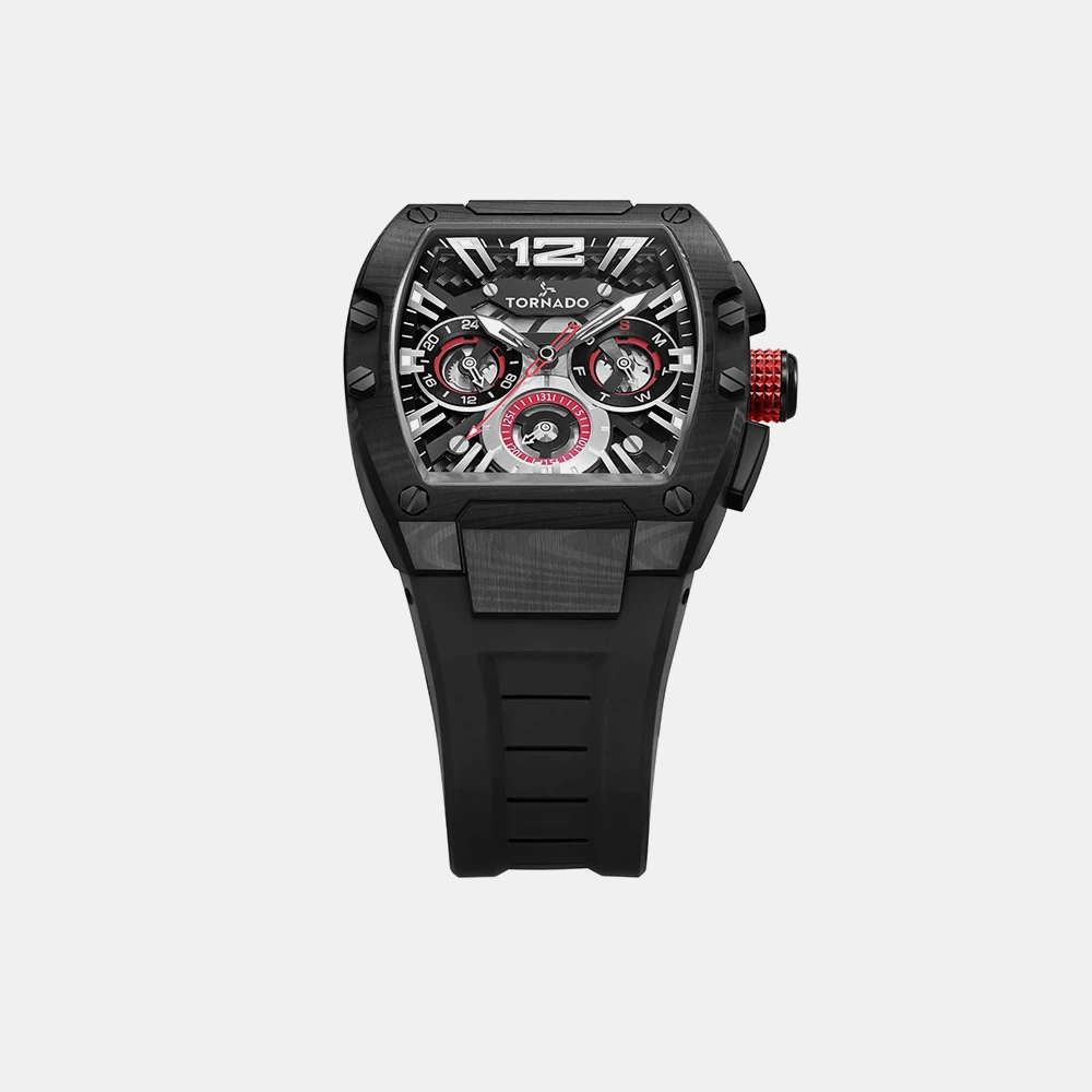 https://watchpalace.in/product/men-analogue-wrist-watch-t23105l-bfbb/ Tornado Xenith Men's Multifunction Black Dial Watch - T23105L-BFBB - Image 3