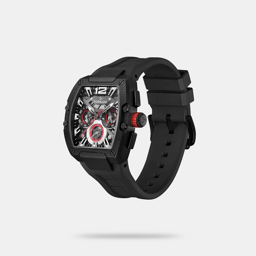 https://watchpalace.in/product/men-analogue-wrist-watch-t23105l-bfbb/ Tornado Xenith Men's Multifunction Black Dial Watch - T23105L-BFBB - Image 4