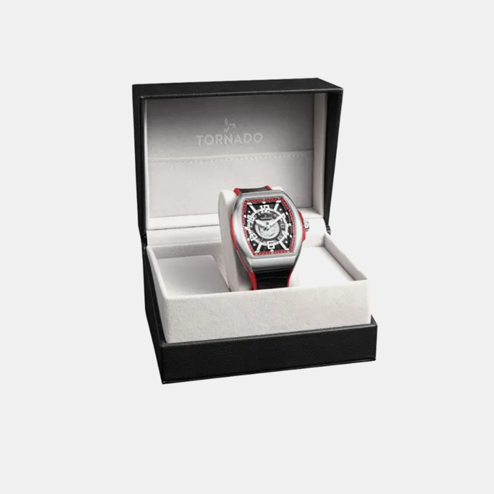 https://watchpalace.in/product/men-chronograph-watch-t25301-slbbr/ Tornado Xenith Men Black 3H Date Dial Analogue Watch - T25301-SLBBR - Image 4