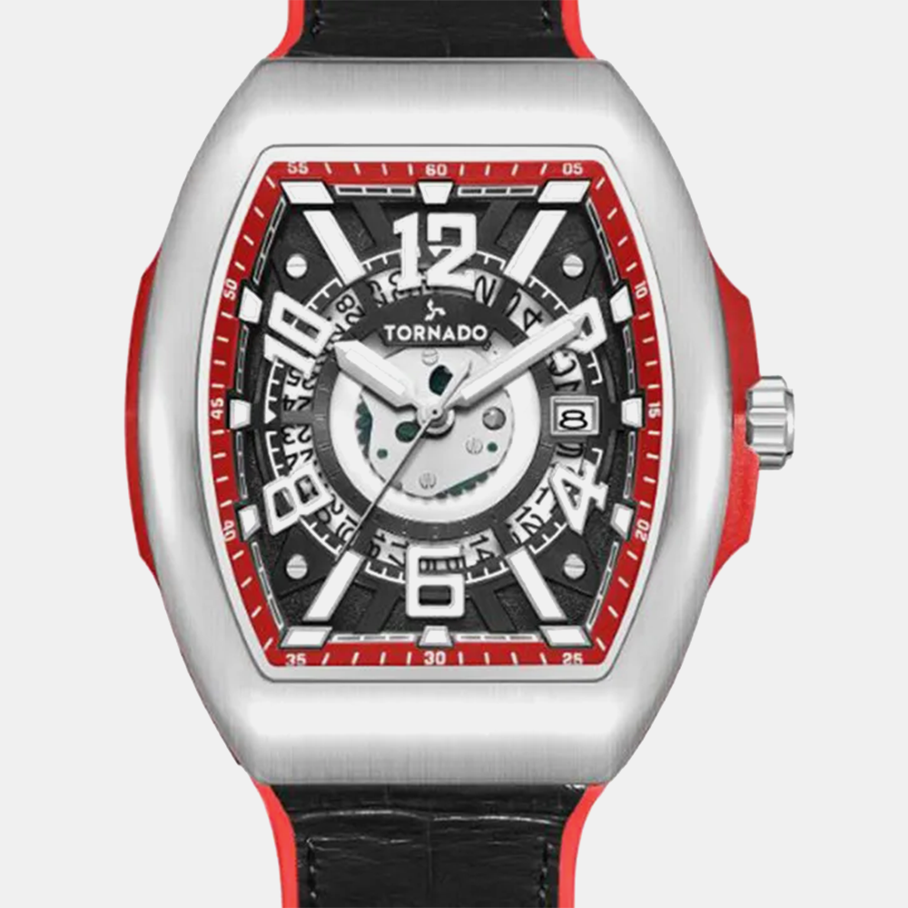 https://watchpalace.in/product/men-chronograph-watch-t25301-slbbr/ Tornado Xenith Men Black 3H Date Dial Analogue Watch - T25301-SLBBR