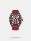 https://watchpalace.in/product/men-dial-straps-analogue-watch-t26102-brnl/ The Tornado Aristocrate T26102-BRNL is a premium men's chronograph watch featuring a bold 42mm square black stainless steel case, a striking blue dial, and a matching blue rubber strap with a butterfly clasp. Powered by a reliable Japanese Seiko quartz movement, it offers 10 ATM 100m water resistance and sub-dials for precise timekeeping.