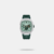 The Tornado T26102-SRGG is a premium men's chronograph watch featuring a striking green dial inside a 42mm silver square stainless steel case. Engineered with a reliable Japanese Seiko VD54 quartz movement, it offers a distinct, modern look paired with a flexible green rubber strap and 100-meter water resistance.