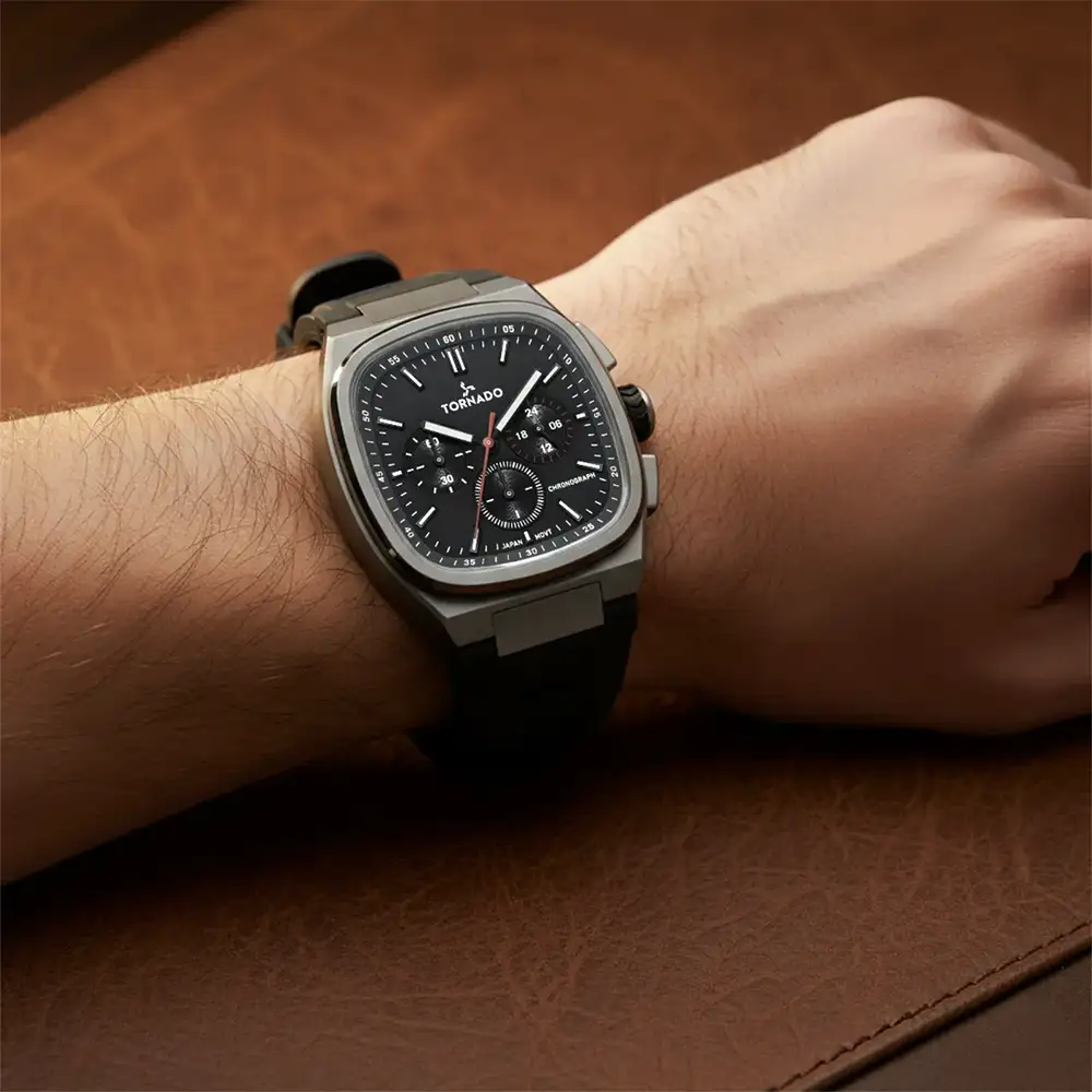 https://watchpalace.in/product/tornado-mens-chronograph-black-dial-watch-t9102-bleb/ Tornado Men's Chronograph Black Dial Watch - T9102-BLEB - Image 5