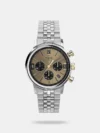 https://watchpalace.in/product/men-quartz-champagne-dial-analog-stainless-steel-watch-tw2y66500uj/ Our Marlin Quartz Chronograph Tachymeter boasts the distinction of being the first chronograph in our Marlin line, as well as the first Marlin powered by a quartz movement. This beautifully detailed rendition features a brilliant ice blue dial, as well as a tachymeter index along its outer minute track to measure speed with retro precision. Combining vintage 1960s heritage with modern reliability, this timepiece is finished with a polished stainless steel case and a matching mesh bracelet, making it the perfect casual statement piece for any occasion.