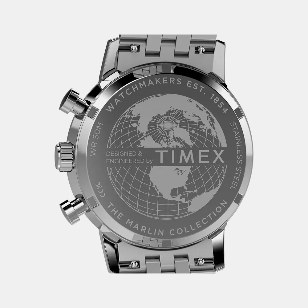 https://watchpalace.in/product/men-quartz-champagne-dial-analog-stainless-steel-watch-tw2y66500uj/ Timex Round 40mm Blue Dial Analog Men Watch - TW2Y66500UJ - Image 2