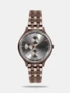 Discover Casio watch for women, featuring a black dial, a silver strap made of stainless steel in a round case. Built with mineral and stainless steel body to balance clarity and durability. Dimensions include 42 mm dial size for comfortable wear. Key features: quartz movement, analog display, 3 atm water resistance. A secure foldover clasp ensures a dependable fit.