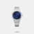 The Casio MQ-24DA-2A (A2551) is a minimalist, unisex analog watch featuring a signature metallic blue sunray dial and a silver stainless steel mesh-style bracelet band. It is built with a lightweight, silver-coated resin case, a durable stainless steel back, and a reliable Quartz movement with a 3-year battery life. This compact, daily-wear timepiece blends classic retro styling with an adjustable sliding clasp for a comfortable, lightweight fit on any wrist.