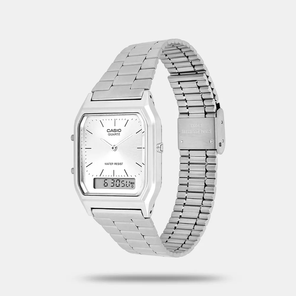 https://watchpalace.in/product/vintage-unisex-quartz-white-dial-analog-digital-stainless-steel-watch-ad290/ Vintage Unisex Quartz White Dial Analog-Digital Stainless Steel Watch AD290 - Image 3