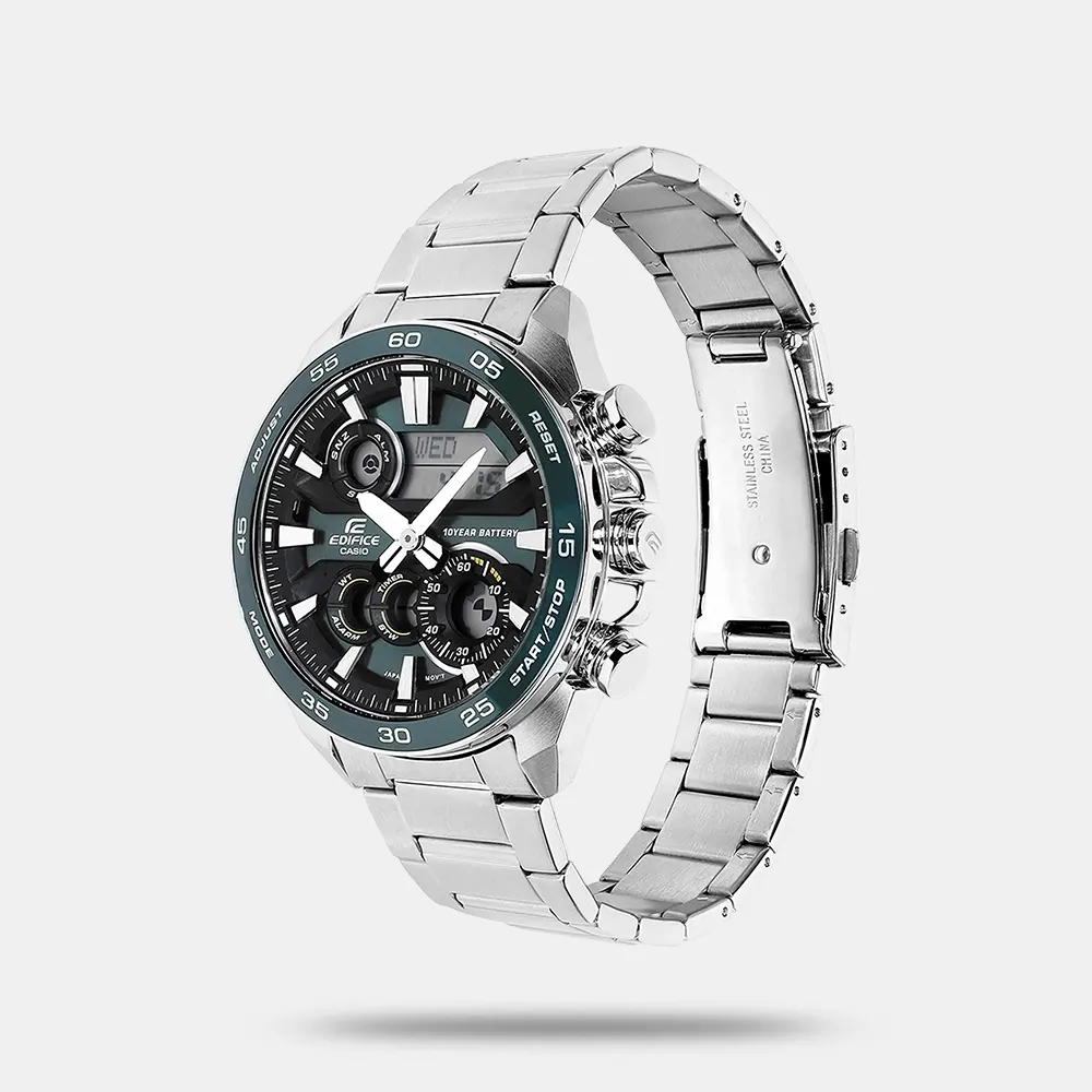 https://watchpalace.in/product/edifice-men-quartz-green-dial-analog-digital-stainless-steel-watch-ed714/ Edifice Men Quartz Green Dial Analog-Digital Stainless Steel Watch ED714 - Image 2