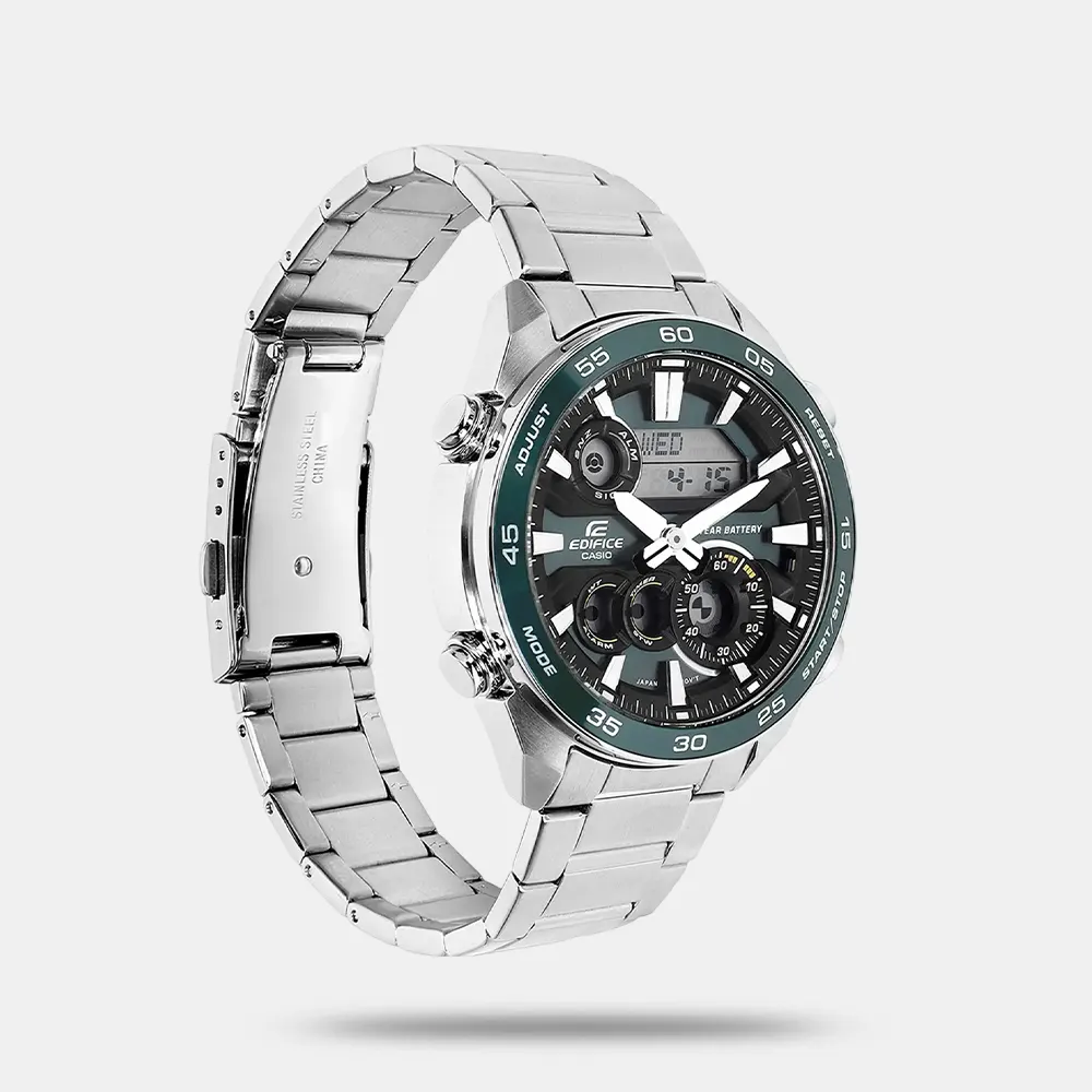 https://watchpalace.in/product/edifice-men-quartz-green-dial-analog-digital-stainless-steel-watch-ed714/ Edifice Men Quartz Green Dial Analog-Digital Stainless Steel Watch ED714 - Image 4