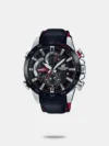 Fusing contemporary style with functionality, this men's analog watch from the Edifice collection by Casio is specially made for all the watch aficionados. Functional on a quartz movement, the grey round dial vaunts plain three hands, bold stick indices at five-minute intervals, a date display window, three subdials, two pushers and a crown for time adjustment. The stainless steel strap showcases a steel grey hue that uplifts the look of the watch. Moreover, it is fitted with a push-button clasp to ensure a secure fit on the wrist.
