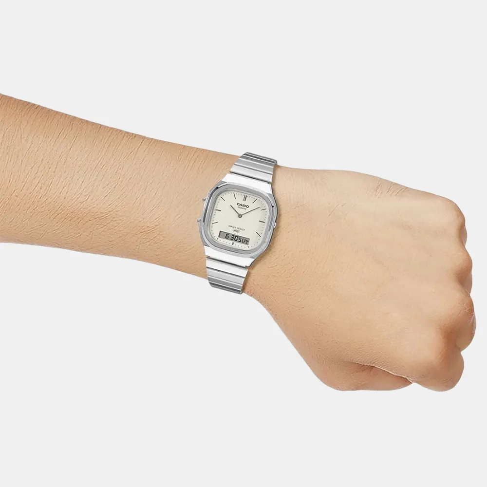 https://watchpalace.in/product/vintage-unisex-quartz-white-dial-analog-digital-stainless-steel-watch-d431/ Vintage Unisex Quartz White Dial Analog-Digital Stainless Steel Watch D431 - Image 7