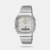 The Casio Vintage AQ-240E-7A2DF (D431) is a sleek, unisex analog-digital watch that blends retro 1980s styling with modern functionality. It features a lightweight chrome-plated resin case, a durable stainless steel mesh band, and an off-white dial layout with a traditional hand movement over a functional digital window at 6 o'clock. Built for everyday versatility, it offers essential tools like dual time, a 1/100-second stopwatch, a daily alarm, and an automatic calendar