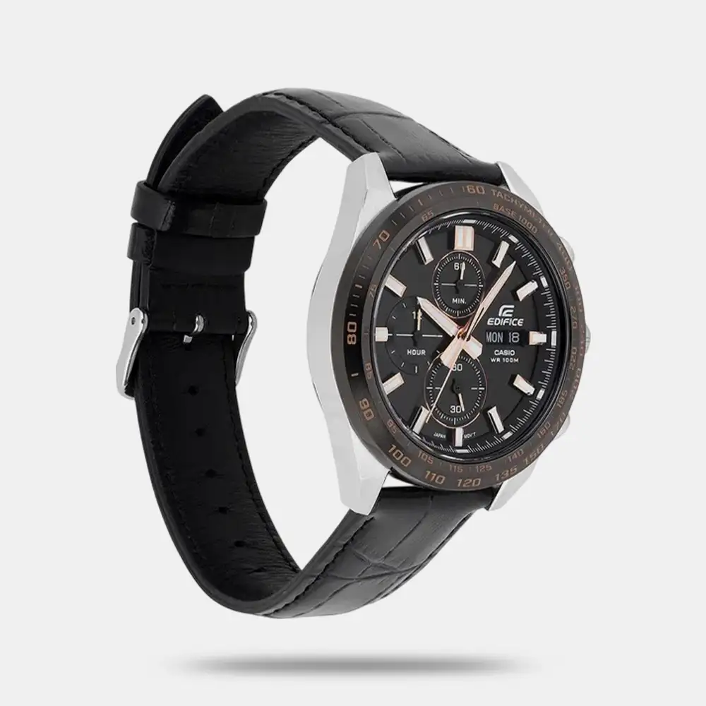 https://watchpalace.in/product/edifice-men-quartz-black-dial-chronograph-leather-watch-ed697/ Edifice Men Quartz Black Dial Chronograph Leather Watch ED697 - Image 4