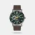 The Timex Trendline  TWEG34700  is a rugged yet sophisticated men's casual watch. It features a bold 44mm gunmetal brass case, a striking forest green dial with easy-to-read Arabic numerals, and a date display. Paired with a genuine brown leather strap, this quartz-powered timepiece delivers an outdoor-inspired, utilitarian aesthetic perfect for daily smart-casual wear.