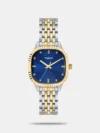 https://watchpalace.in/product/fria-women-quartz-dial-analog-brass-watch-twel23803/ An elegant, bracelet-style Timex Fria TWEL23803 women's fashion watch. It features a 30mm round rose gold dial, a matching brass case, and an interlinked metal chain strap with a jewelry clasp. Powered by a 3-hand quartz movement, it offers 3 ATM water resistance and is backed by a 1-year warrant