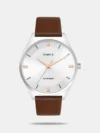 https://watchpalace.in/product/trendline-men-quartz-dial-analog-stainless-steel-watch-twtg14701t/ The Timex Trendline TWTG14701T is a sleek and versatile analog watch designed for men. It features a minimalist silver-toned dial with a durable 44mm brass case and a matching stainless steel chain bracelet. Operating on a precise quartz movement, this classic timepiece seamlessly elevates both casual and formal attire