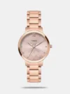 https://watchpalace.in/product/trendline-women-quartz-dial-analog-stainless-steel-watch-twtl14201/ The Timex Trendline TWTL14201 is an elegant women's analog watch featuring a minimal 32mm white dial, precise quartz movement, and a durable brass case. It is completed by a stylish, adjustable rose gold stainless steel mesh strap with a secure push-button clasp