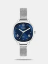 https://watchpalace.in/product/trendline-women-quartz-dial-analog-brass-watch-twtl16300t/ The Timex TWTL16300T is an elegant, minimalist cocktail watch for women. It features a petite 21 mm oval brass case, a vibrant purple dial, and a slender 4.8 mm silver-tone jewellery-style strap. Powered by a quartz movement, this lightweight timepiece offers 3 ATM water resistance, making it a perfect, delicate accessory for everyday wear.