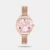 Elevate your daily look with the Timex TWTL16501T, a chic women's watch blending contemporary design with vintage charm. It features a bold 32mm square pink dial housed in a premium rose-gold brass case. The matching rose-gold stainless steel mesh strap includes a self-adjusting 3-piece buckle for a perfect, custom fit. Powered by reliable Quartz analog movement and protected by 30-metre water resistance, this timepiece offers the ideal balance of everyday durability and sophisticated style.