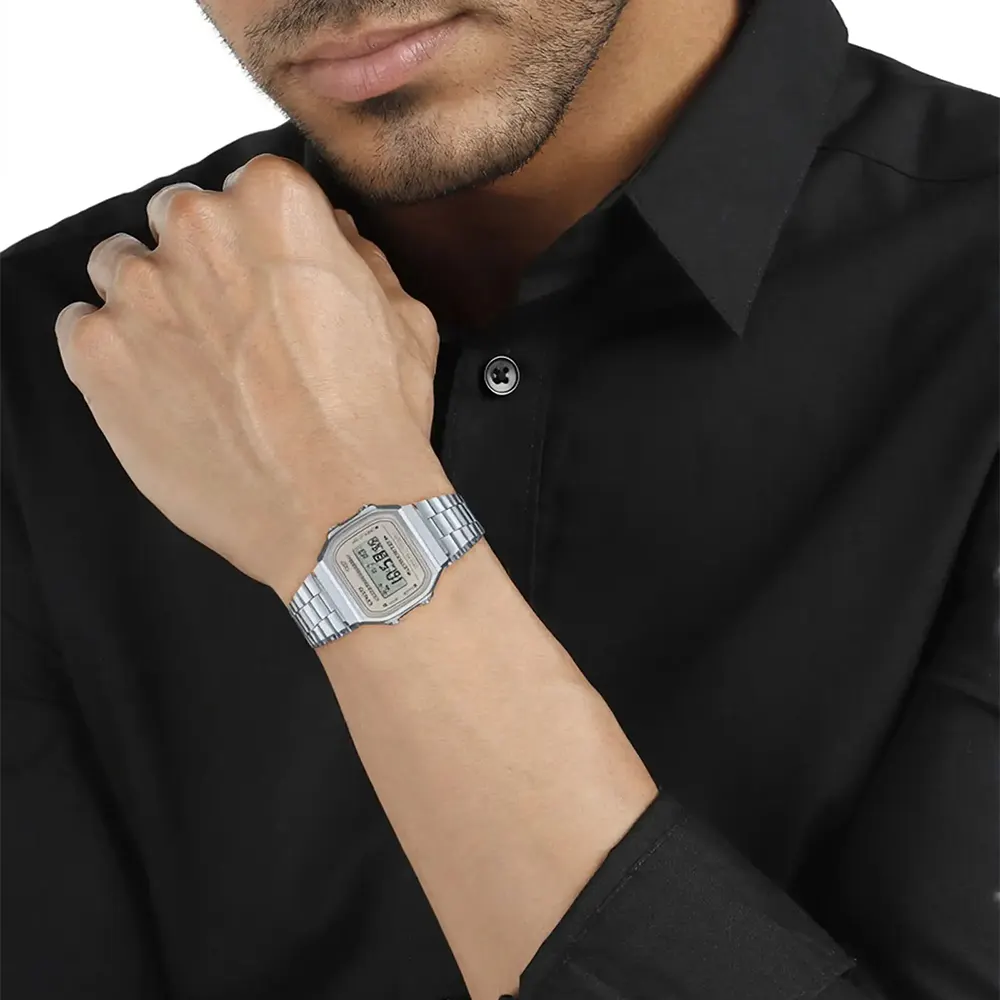https://watchpalace.in/product/vintage-unisex-quartz-brown-dial-digital-stainless-steel-watch-d332/ Vintage Unisex Quartz Brown Dial Digital Stainless Steel Watch - D332 - Image 4