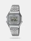 https://watchpalace.in/product/vintage-unisex-quartz-black-dial-digital-stainless-steel-watch-d365/ Vintage fashion meets modern functionality, delivering retro styling with up-to-date features. A classic design with a look-back vibe, the simple case complements the multi-row metal bracelet band with lay-flat construction to ensure a comfortable fit. But don’t let the vintage look fool you. The watch comes packed with super-useful technology to support your health-conscious lifestyle. The built-in sensor detects body movements and automatically counts steps. Easily check the number of steps you took that day on the LCD screen. Smartphone pairing via Bluetooth® delivers automatic time correction and makes it easy to configure various watch functions from the app. Transfer step counts and other data tracked on the watch and view them on your phone. Use the life log data to manage your health each day.