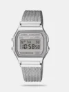 • 1/100-second stopwatch • Alarm • LED illuminator • Water resistant • Stainless steel band • Popular retro design