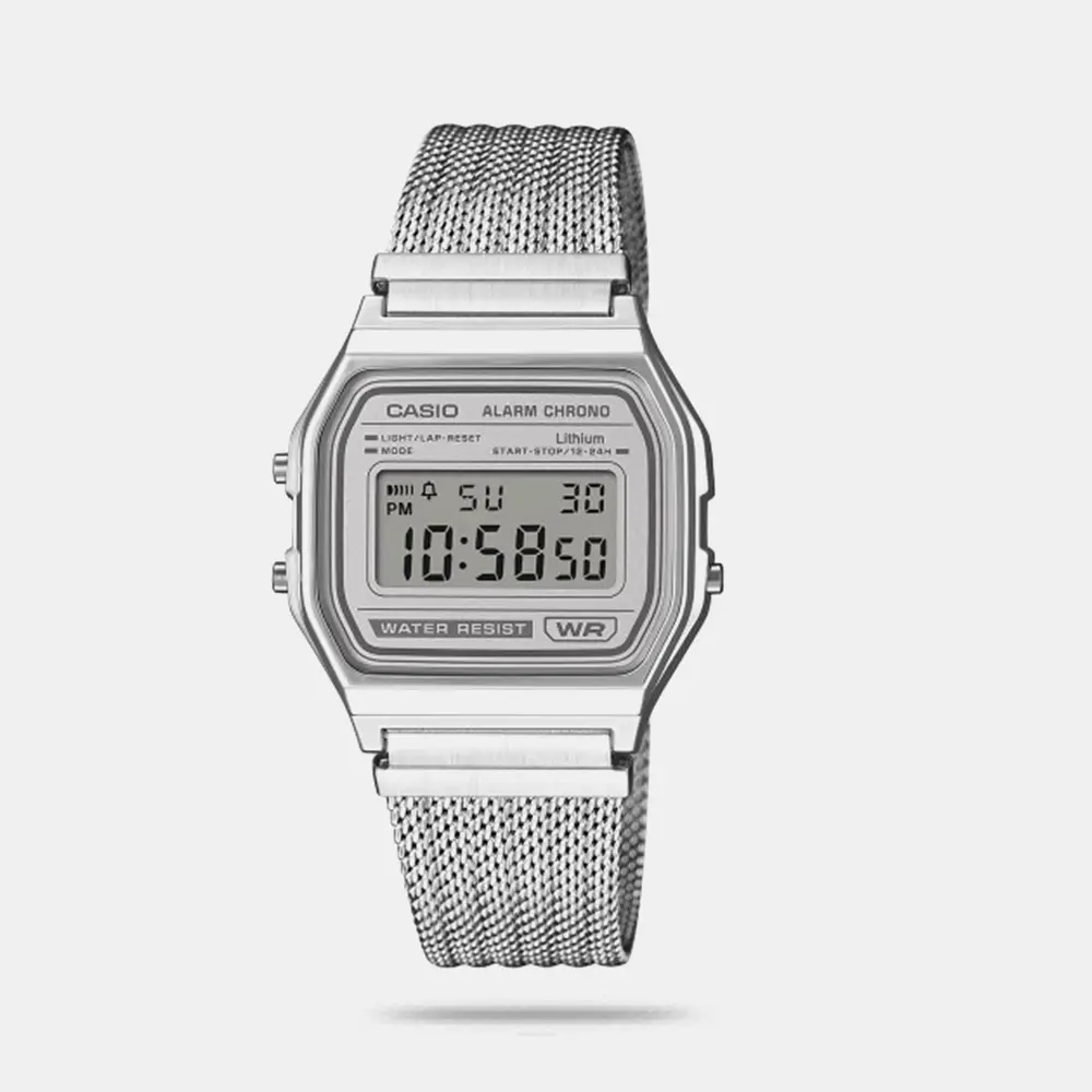 https://watchpalace.in/product/vintage-series-digital-stainless-steel-mesh-band-watch-d414/ Vintage Series Digital Stainless Steel Mesh Band Watch - D414