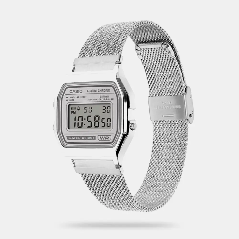 https://watchpalace.in/product/vintage-series-digital-stainless-steel-mesh-band-watch-d414/ Vintage Series Digital Stainless Steel Mesh Band Watch - D414 - Image 3
