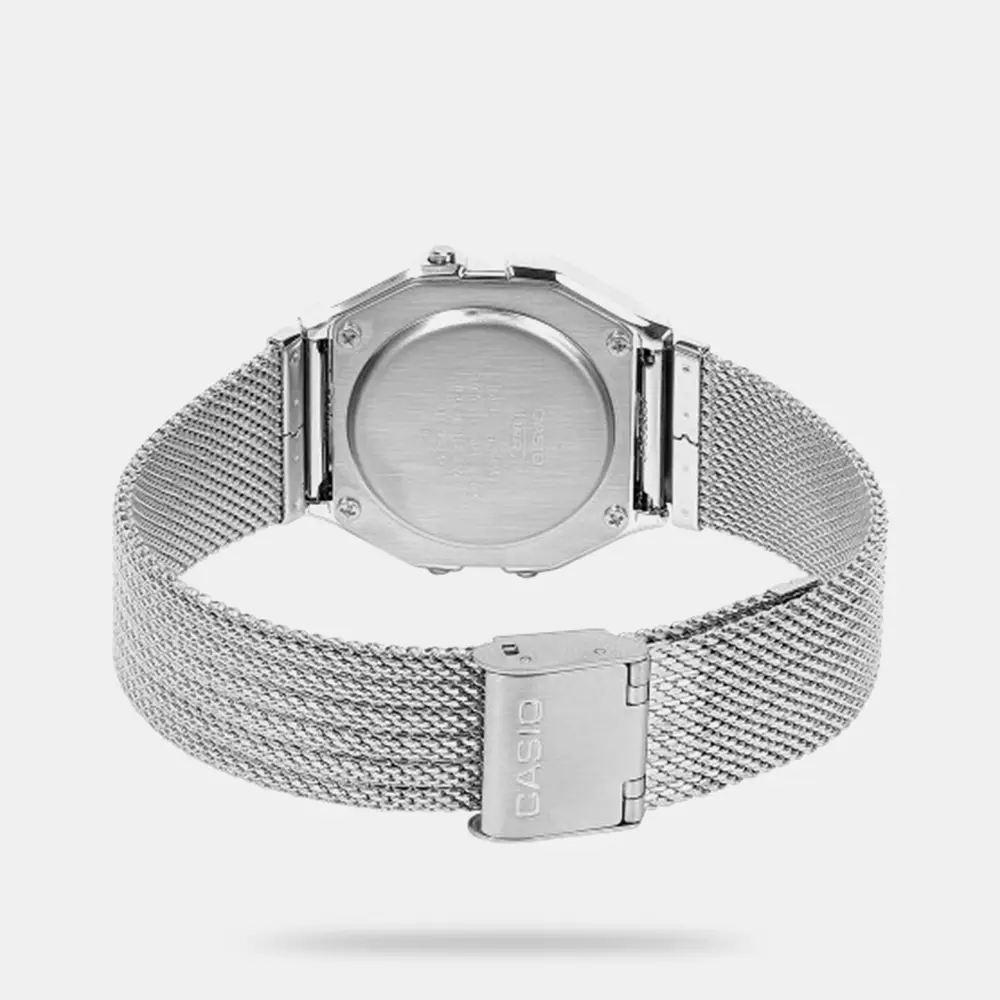 https://watchpalace.in/product/vintage-series-digital-stainless-steel-mesh-band-watch-d414/ Vintage Series Digital Stainless Steel Mesh Band Watch - D414 - Image 2