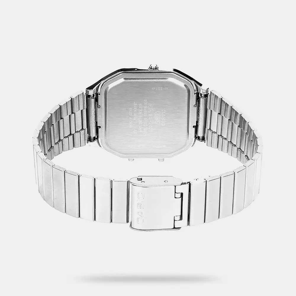 https://watchpalace.in/product/vintage-series-analog-digital-orange-dial-stainless-steel-watch-d430/ Vintage Series Analog-Digital Orange Dial Stainless Steel Watch - D430 - Image 2
