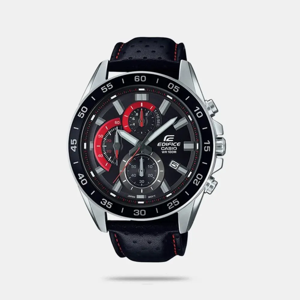 https://watchpalace.in/product/edifice-men-quartz-black-dial-chronograph-leather-watch-ed557/ Edifice Men Quartz Black Dial Chronograph Leather Watch - ED557