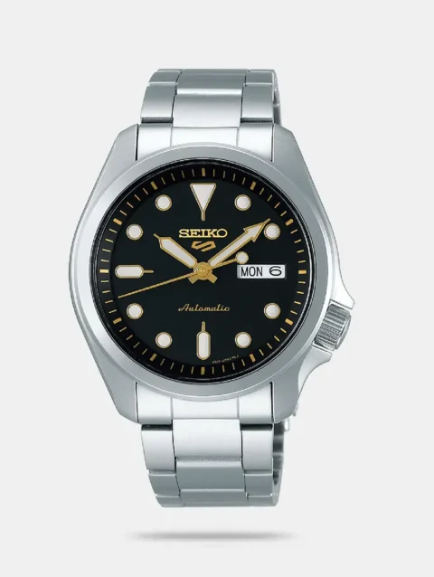 5 Sports Men Automatic Black Dial Analog Stainless Steel Watch - SRPE57K1