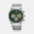 This men’s quartz chronograph in stainless steel showcases a textured green dial with three sub-dials, a date display, and Lumibrite on the hands and indices for clear readability. The stainless steel bracelet adds a strong and refined touch, while sapphire crystal glass ensures lasting durability. With 10 bar – 100m – water resistance and a chronograph measuring up to 60 minutes, it combines precision with everyday versatility.